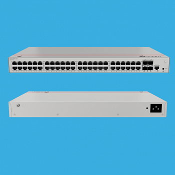 Коммутатор Huawei S220-48P4X (L2, 48*10/100/1000BASE-T ports 380W PoE+, 4*10GE SFP+ ports, AC power)
