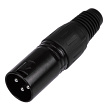 ECO RX004M Разъем cannon кабельный папа 3-х контактный, цвет: Черный XLR