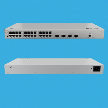 Коммутатор Huawei S310-24T4X (L2+, 24*10/100/1000BASE-T ports, 4*10GE SFP+ ports, AC power)