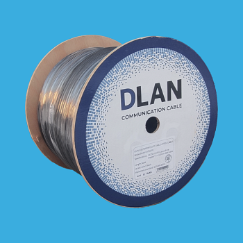 Кабель витая пара DLAN F/UTP 4*2*0,50 для внешней прокладки, с тросом, Cat 5e, 305м.