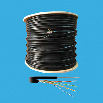 Кабель витая пара Unicord FTP+M 4*2*0,51 CCA для внешней прокладки, с тросом, Cat 5e, 305м.