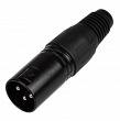 ROXTONE RX004M Разъем cannon кабельный папа 3-х контактный, цвет: Черный XLR