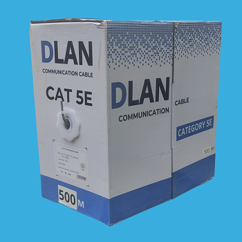 Кабель витая пара DLAN U/UTP Cat.5e, 2х2х0.50 Cu, 500 м